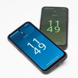 Tutus smart telefon med två bakgrunder